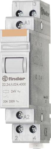 Finder Industrierelais 22.24.8.012.4000 mit 2 Öffnern und max. 20 A Schaltstrom in Weiß - Bild 1