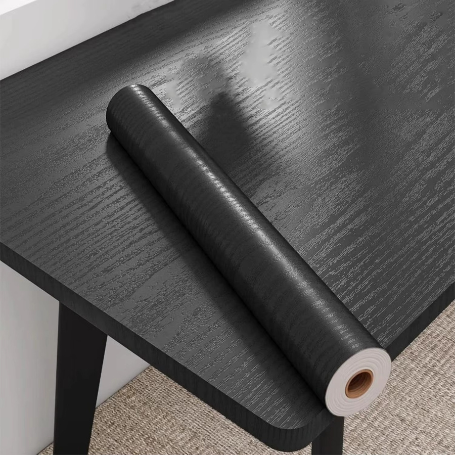 Selbstklebende PVC Tapete in Holzmaserung für Küchenarbeitsplatten, Schränke und Tische in Weiß oder Schwarz - Bild 2
