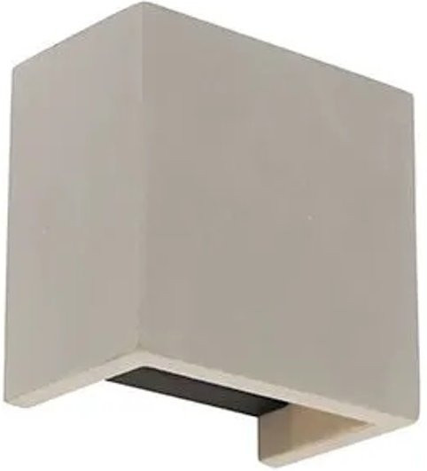 QAZQA Meave Industrielle Beton-Wandleuchte in Grau mit Up-Down Lichteffekt - Bild 1