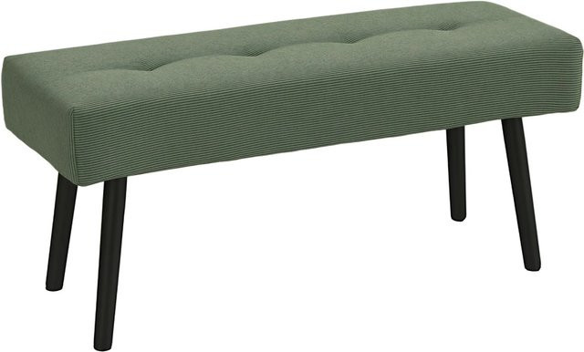 HOMCOM Polsterbank aus Cord in Grün, getuftete Sitzbank mit Schaumstofffüllung, B/T/H: 100 x 36 x 45 cm - Bild 1