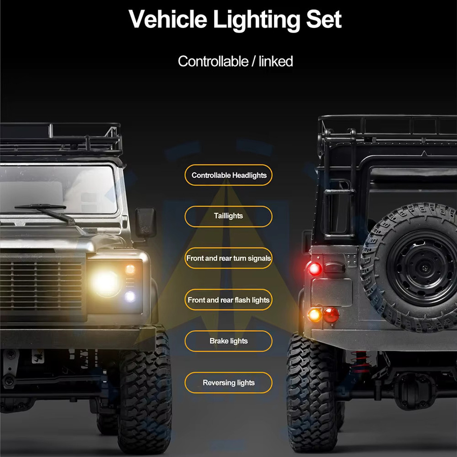 JIKEFUN MN99s RC Auto, 1:12, 4WD Off-road Crawler, Grau - Bild 2