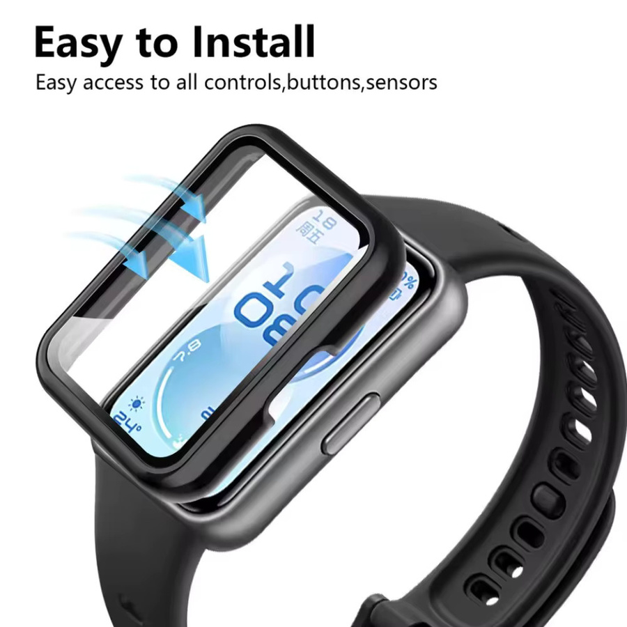Schutzfolie Huawei Band 11 Pro, PC-Gehäuse + Glas, Schwarz, Unisex - Bild 4