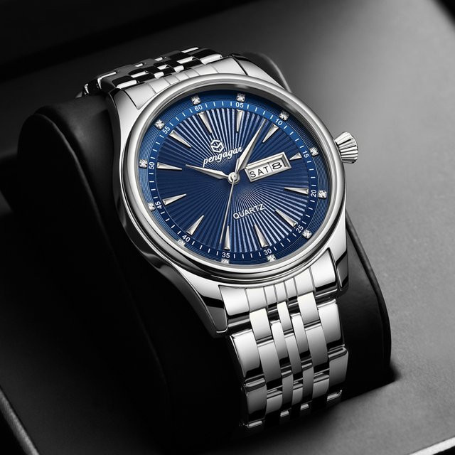 PENGAGAR Armbanduhr Edelstahl, Quarz, Herren - Bild 1