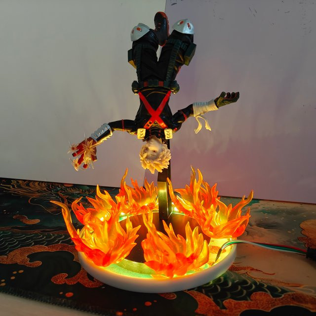 Bandai My Hero Academia Bakugo, Actionfigur, LED-Effekt, DIY Nachtlicht - Bild 1