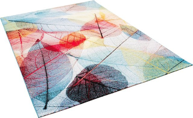 Pergamon Designer Teppich Faro Tropical Bunte Blätter, Bunt, B/T: 120 x 170 cm - Bild 1