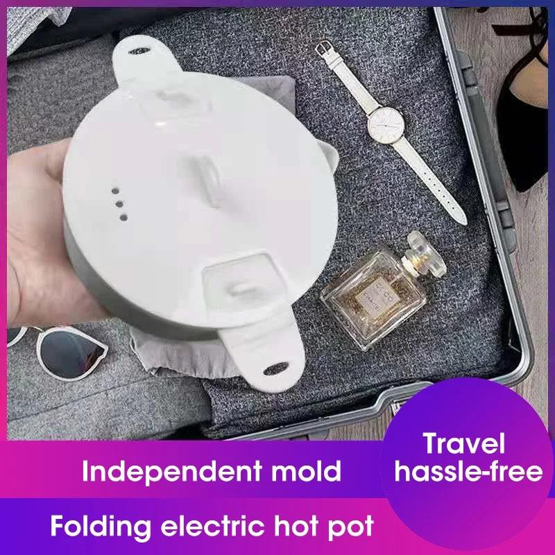 Bai Fen Bai Bai Electronic 3C Elektrischer faltbarer Silikontopf für unterwegs in Weiß mit Dampfgarer und Multikocher-Funktion - Bild 2