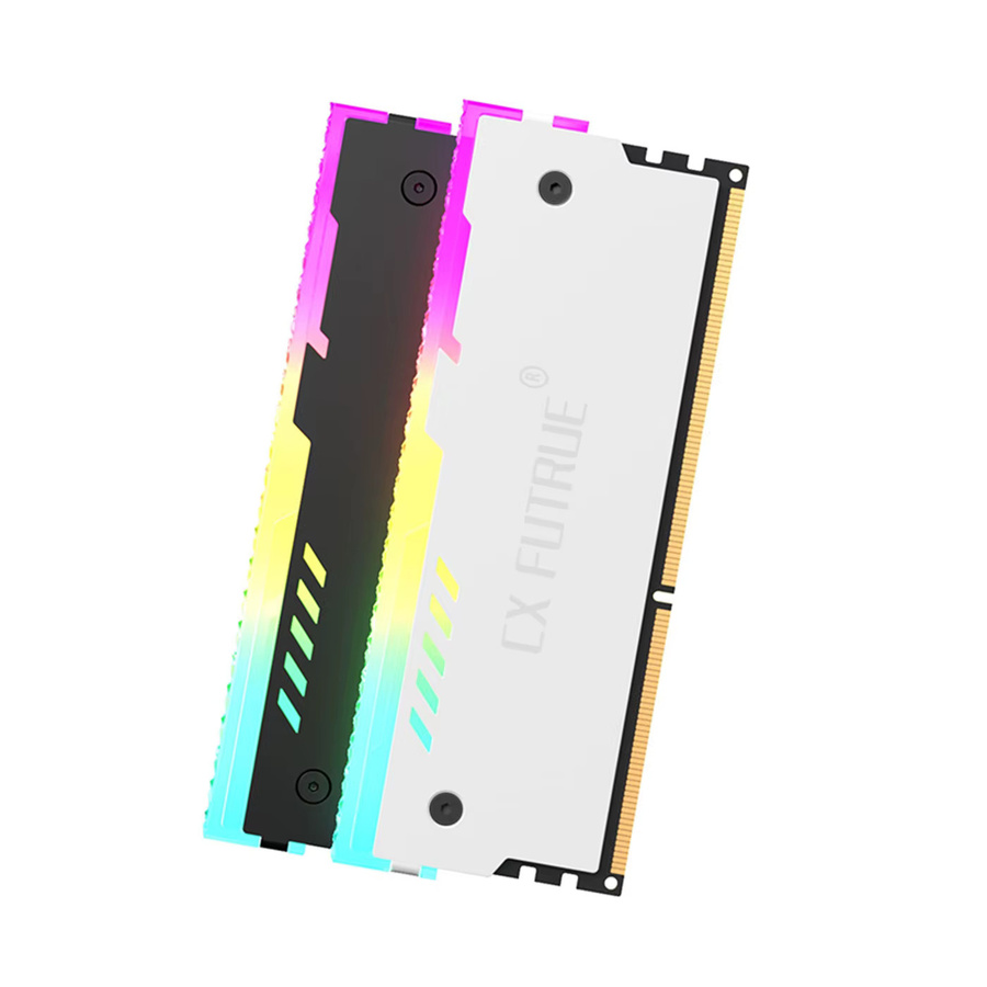 CX FUTURE ARGB Speicherkühlungsweste für DDR4 und DDR5 RAM-Kühlkörper, 5V 3PIN RGB, Schwarz/Weiß - Bild 4