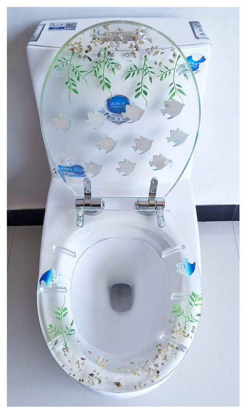 JIABINFU Toilettensitzbezug aus dickem Harz in Transparent, passend für V-Form oder O-Form WC-Sitze - Bild 4