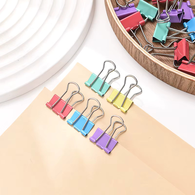 10 Stück bunte Schwalbenschwanz-Clips aus Metall für dein Handjournal, Set mit 19 mm, 25 mm und 32 mm - Bild 2