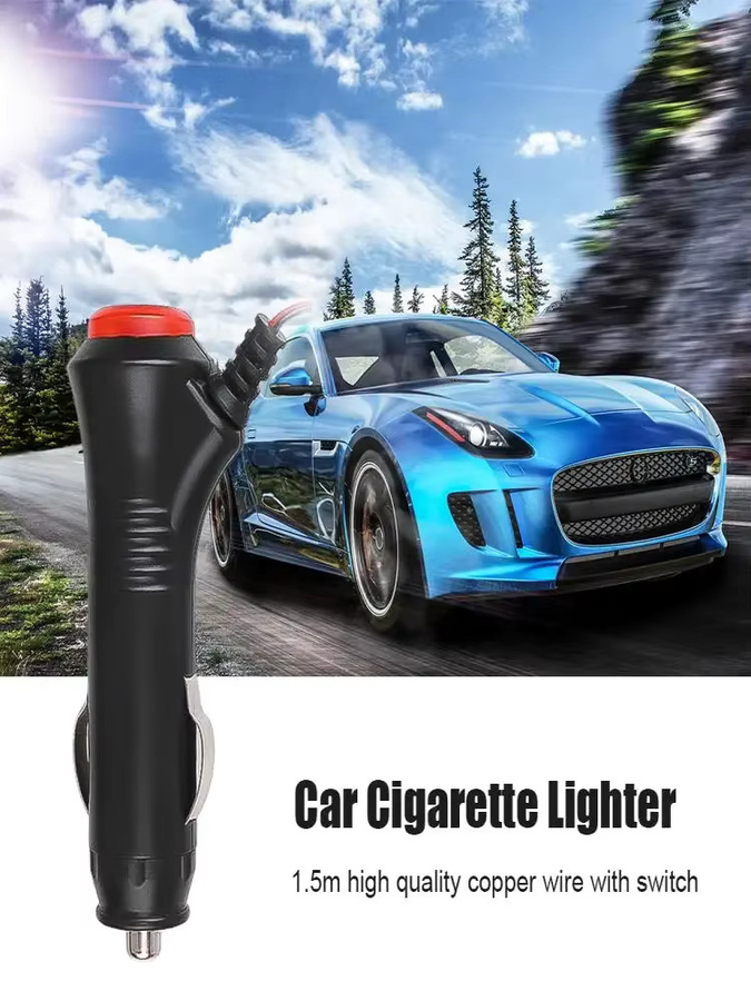 kebidumei Zigarettenanzünder-Buchse Stecker Adapter mit Schalter für 12V 24V Auto und Motorrad in Schwarz - Bild 6