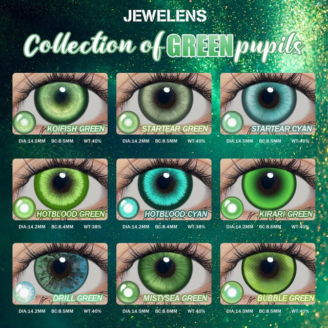 JeweLens farbige Kontaktlinsen grün - Bild 1