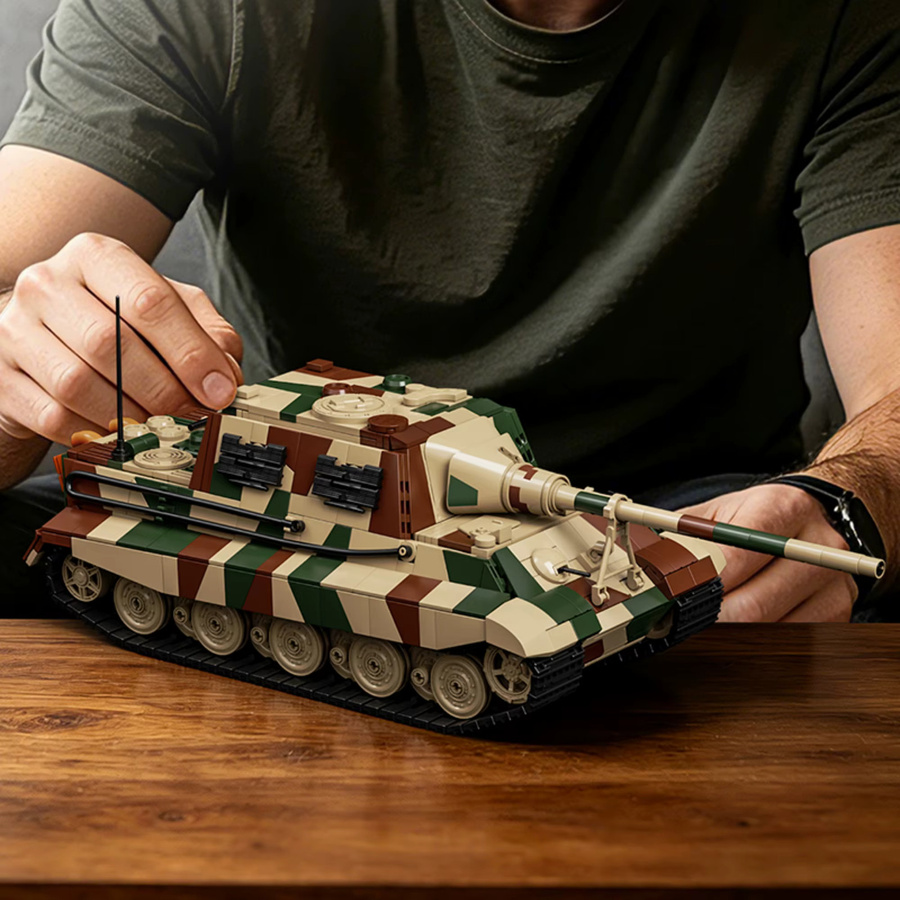 12GO Jagdtiger Panzer, Bausatz, 1821 Teile, Fahrzeuge - Bild 5