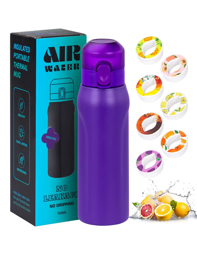 YOCITY Edelstahl-Thermosbecher in Schwarz mit 750 ml Fassungsvermögen, vakuumisolierter Tumbler und Sport-Vakuumflasche mit Flip-Verschluss - Bild 7
