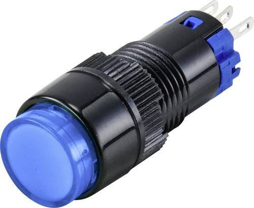 TRU COMPONENTS Drucktaster LAS2Y-11/B in Blau, 250V 3A, 1 x Aus/(Ein) tastend, IP40 - Bild 1