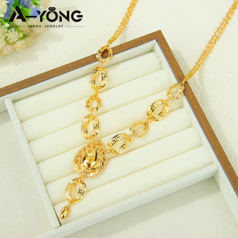 A-YONG AYONG JEWELRY Schmuck-Set, 21k Vergoldet, Gold, Damen, Vintage - Bild 3