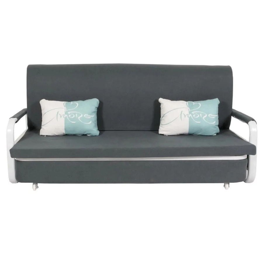 Schlafsofa MCW M83 mit Schlaffunktion und Bettkasten in Dunkelgrau, B/T/H: 190 x 185 x 71 cm - Bild 3