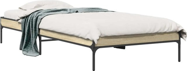 vidaXL Bettrahmen Sonoma-Eiche aus Holzwerkstoff, B/T/H: 80 x 200 cm - Bild 1