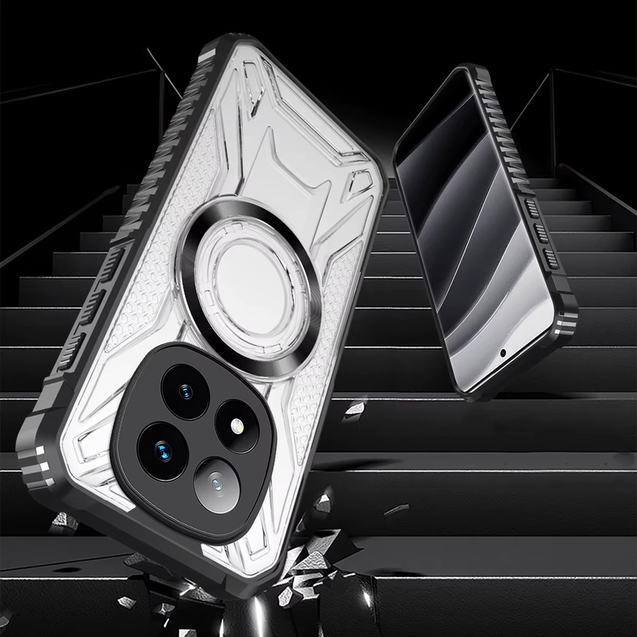 Magnetische Silikon-Handyhülle mit Ring und Kameraschutz für Xiaomi Mi Redmi Note 14 13 12 11 Pro in Lila - Bild 4