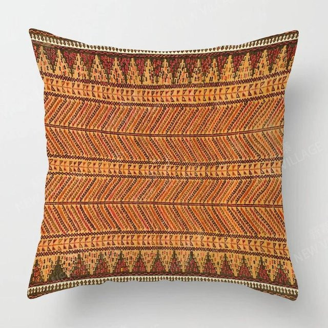 JMG Clothing Boho Kissenbezug in Orange mit Marokko-Design für dein Wohnzimmer - Bild 1