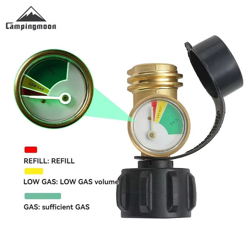 CAMPINGMOON PZ-107 Gastank mit Druckanzeige, QCC1-Adapter und POL-Anschluss - Bild 2