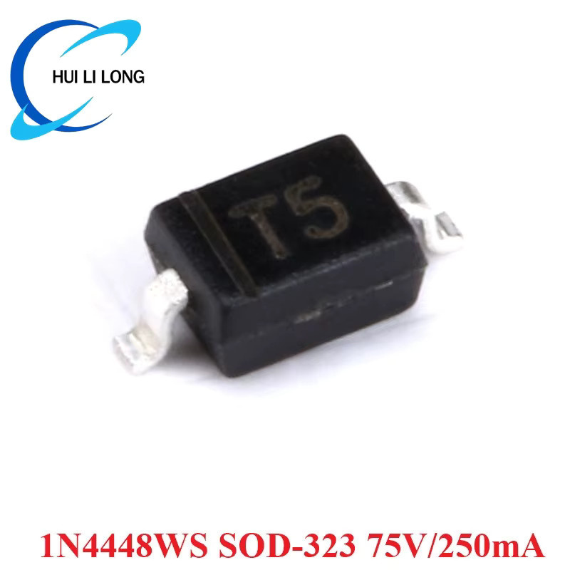 50 Stück SMD Schalt-Dioden Set SOD-323 Typen 1N4448WS T5 1N4148WS T4 BAS316 A6 BAV20WS T2 BAV21WS T3 1SS355 in Schwarz - Bild 2