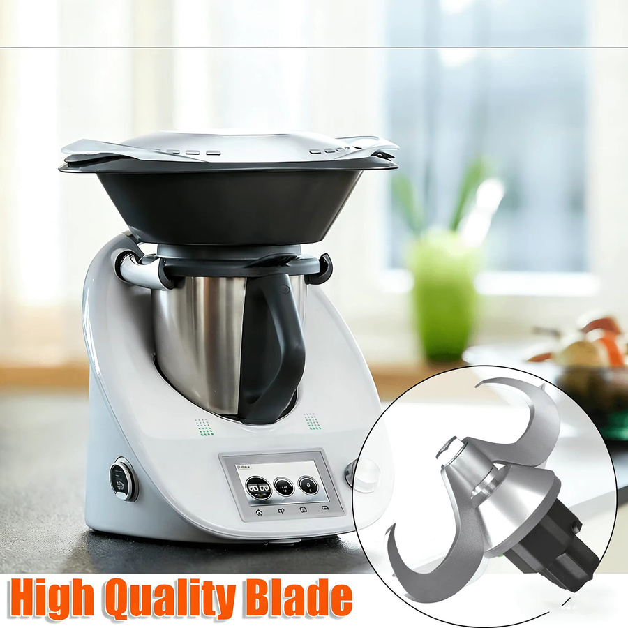 Vorwerk Teigknetmesser aus Edelstahl für Thermomix TM31 in Silber - Bild 2