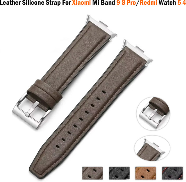 Xiaomi Leder-Silikonarmband, Schwarz, Unisex - Bild 1