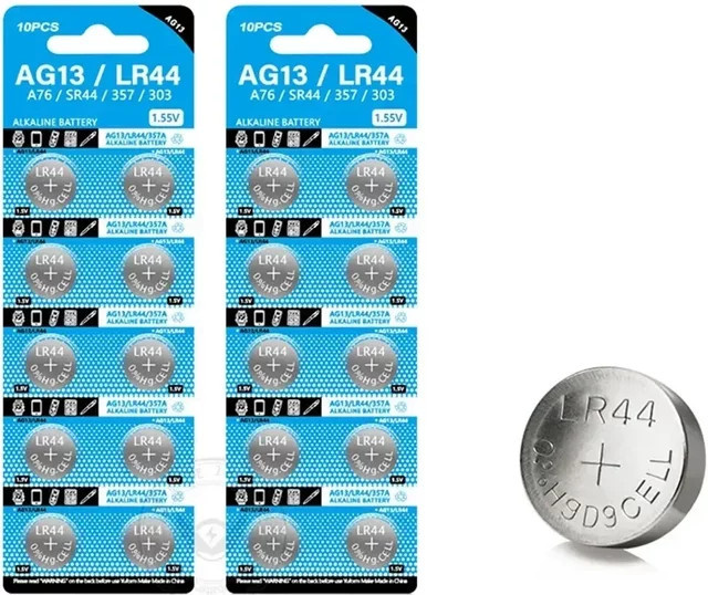 NDNNAS Knopfzellen LR44 AG13 Lithium-Batterien 1,55 V in Silber - Bild 1