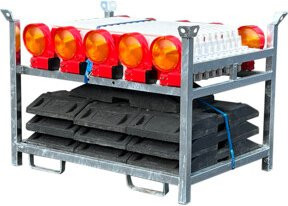 Schake Bakenset 36NOXP-G2-SET3 in Rot und Mehrfarbig mit Lager- und Transportpalette - Bild 1