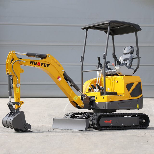 Huayee Mini-Bagger 1800kg Hydraulischer Raupenbagger in Gelb - Bild 1