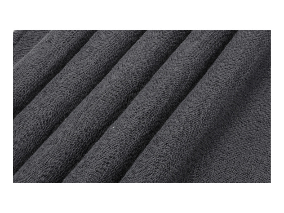 LIVARNO Bettwäsche Musselin aus Baumwolle in Anthrazit, B/T/H: 200 x 220 cm mit 2x 80 x 80 cm Kissenbezügen - Bild 2