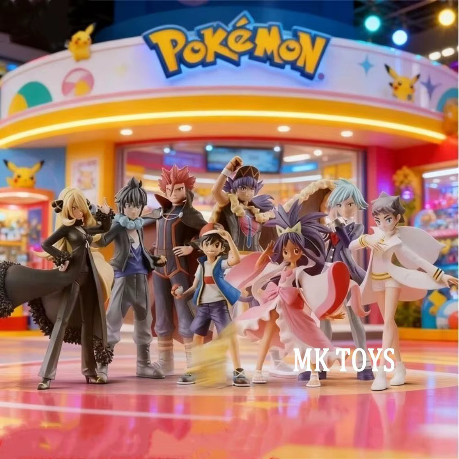 Bandai Pokémon Acht Meister Actionfiguren, PVC-Statue, 7-9cm - Bild 2