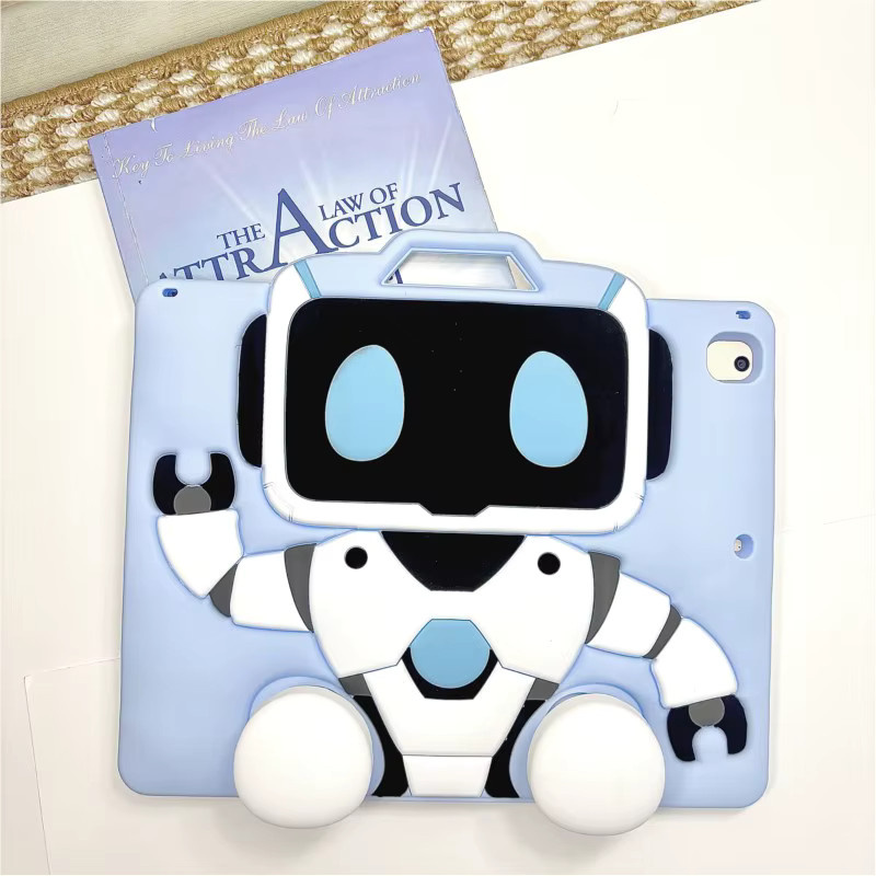 Roboter Tablet Hülle in Blau für Apple iPad Mini, iPad 10. Generation, iPad Air und iPad Pro - Bild 3