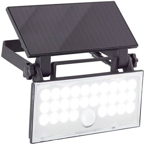 Brilliant Luton G40421/06 Solar-Außenwandleuchte mit LED und Bewegungsmelder, Schwarz - Bild 1