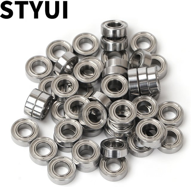 10er Set STYUI Mikro-Kugellager aus Edelstahl in Silber (verschiedene Typen) - Bild 1