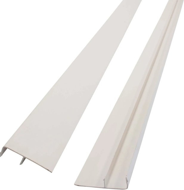 Protektor Abdeckprofil Sockelprofil aus PVC in Weiß, Breite: 10 mm, Länge: 250 cm - Bild 1