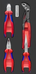Knipex EVA3 Zangen-Satz 4-teilig in Rot, Einlage 20 x 40 cm - Bild 1