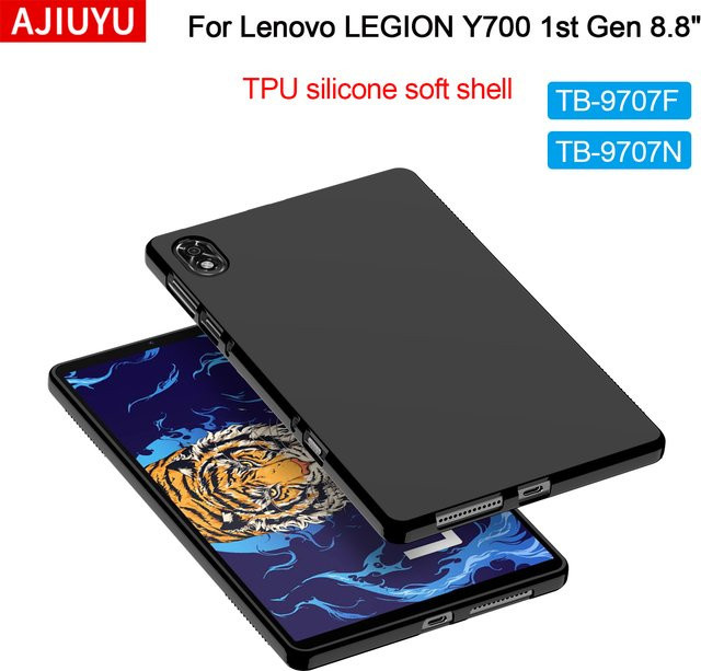 Silikon TPU Schutzhülle für Lenovo Legion Y700 2022 Tablet 1. Gen 8,8 Zoll TB-9707F TB-9707N in Schwarz - Bild 1