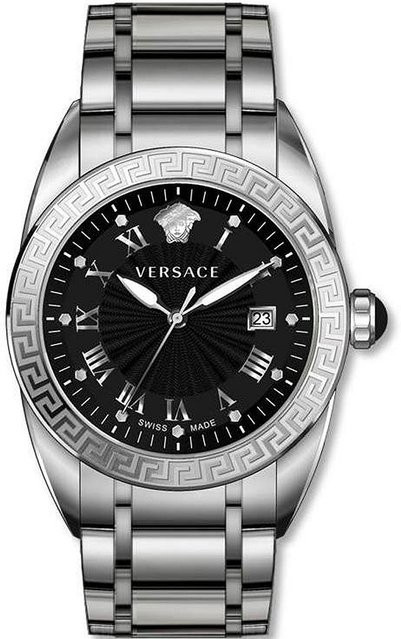 Versace Herrenuhr, Quarz, Edelstahl, 42 mm, Schwarz, 5 ATM - Bild 1