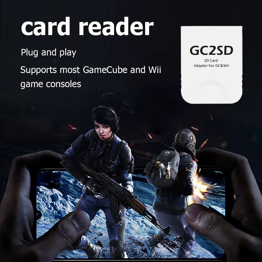 VODOOL GC2SD Micro-SD Kartenadapter für GameCube und Wii, transparent - Bild 2