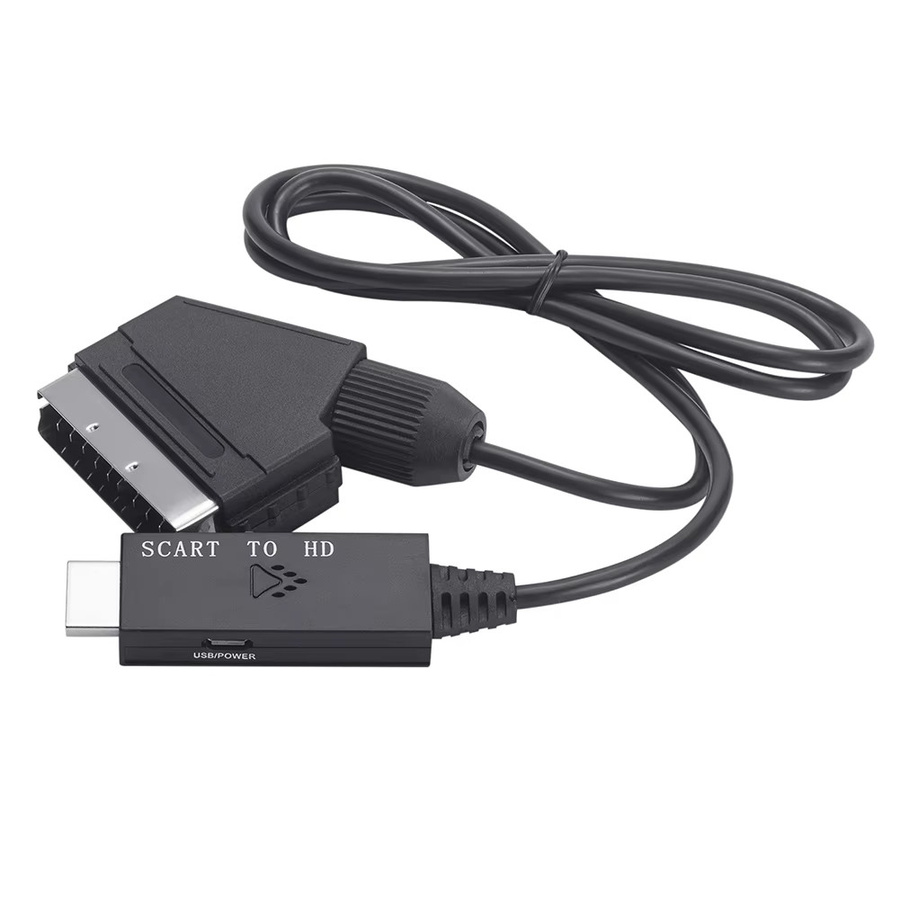 MOJOYCE Scart zu HDMI Video-Konverter Adapter in Schwarz mit Full HD 1080P Unterstützung und Micro-USB-Anschluss - Bild 3