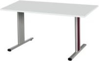Schäfer Shop Select Besprechungstisch Planova Basic, Rechteck mit T-Fuß, lichtgrau/weißaluminium, B: 140 cm, T: 80 cm, H: 71,7 cm - Bild 1