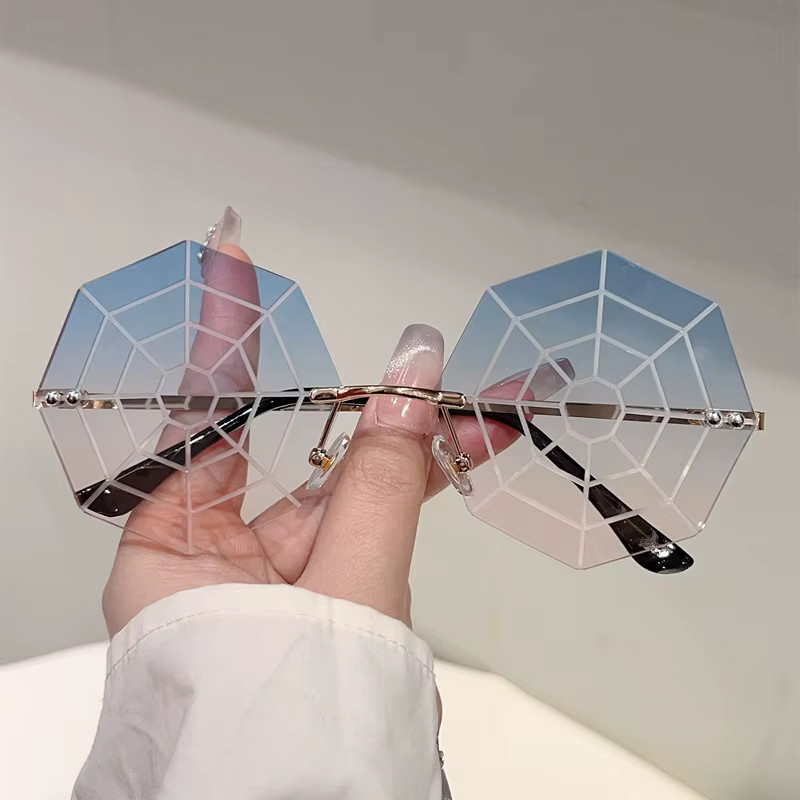 GM LUMIAS Sonnenbrille, randlos, hexagonal, Metall, Unisex - Bild 1