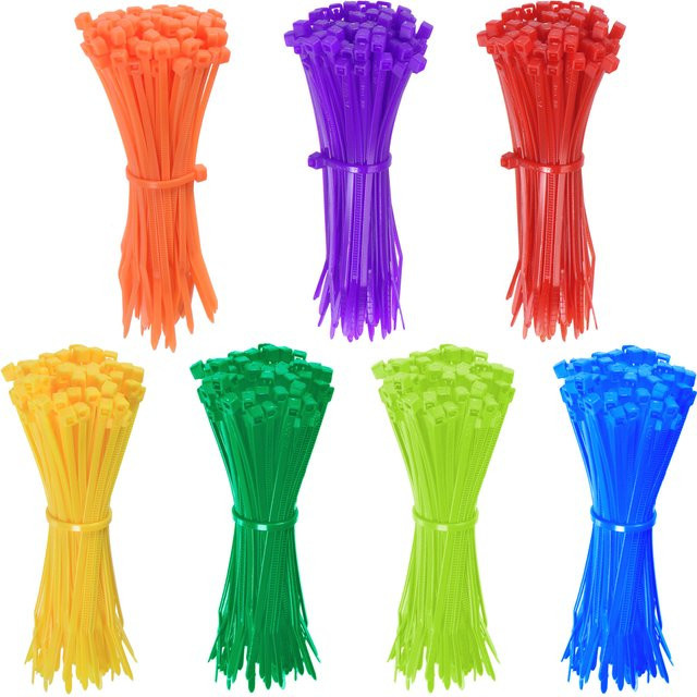 UXCELL Nylon Kabelbinder Set mit Reißverschluss, 100 Stück, Mehrfarbig, Breite: 2,5 mm, Länge: 100 mm - Bild 1