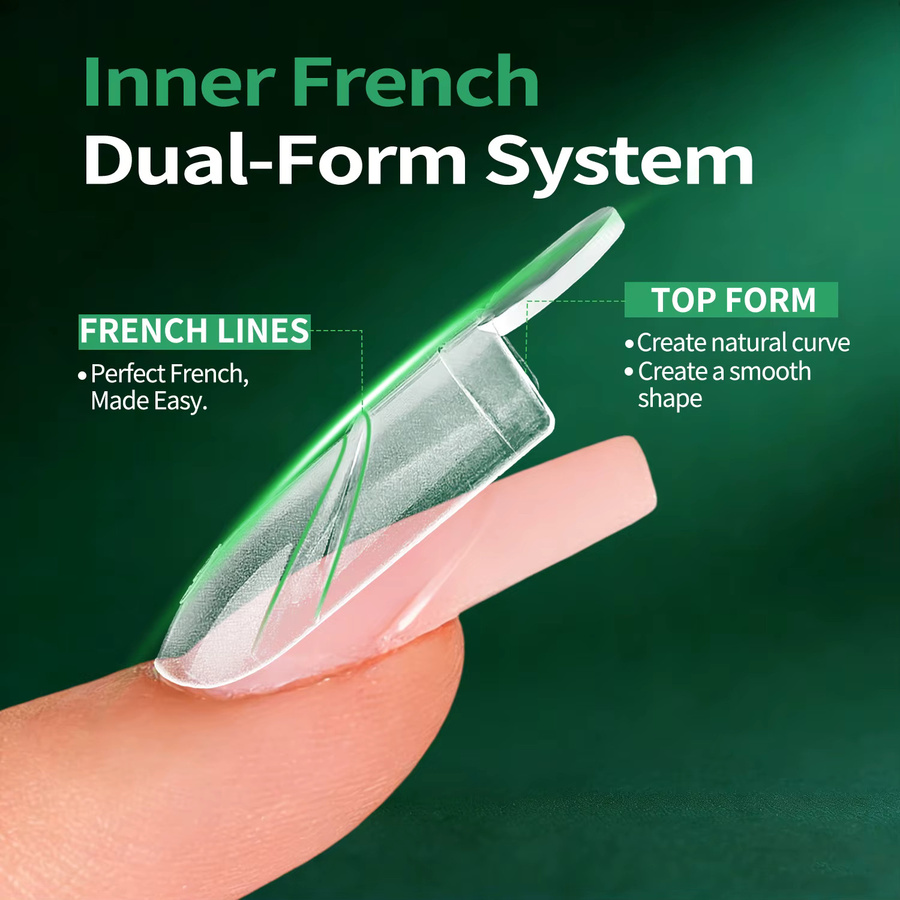 Nailpop Nagel Dual Form French Tip Verlängerungsform, Matt, 140 Stück - Bild 2