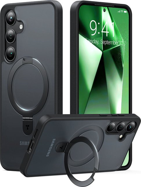 Torras MagSafe Schutzhülle mit Ostand für Samsung Galaxy S24+ S926 in Schwarz - Bild 1