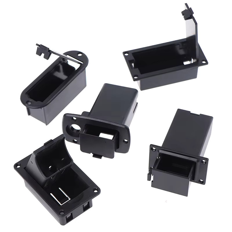SD&HI Batteriehalter für aktive Bassgitarren-Tonabnehmer, 9V Batteriebox in Schwarz - Bild 1