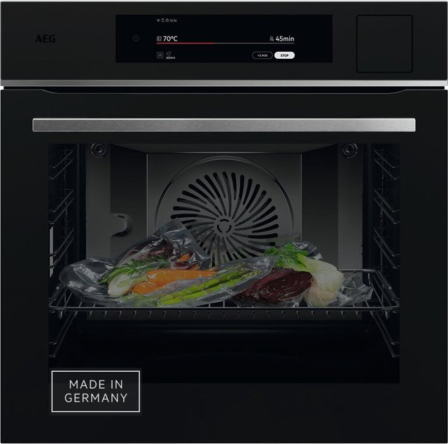AEG Pro Assist Serie 9000 Einbau-Dampfbackofen EX99SV2MB in Schwarz mit WiFi, App-Steuerung, Heißluft, Grill und Dampffunktion - Bild 1