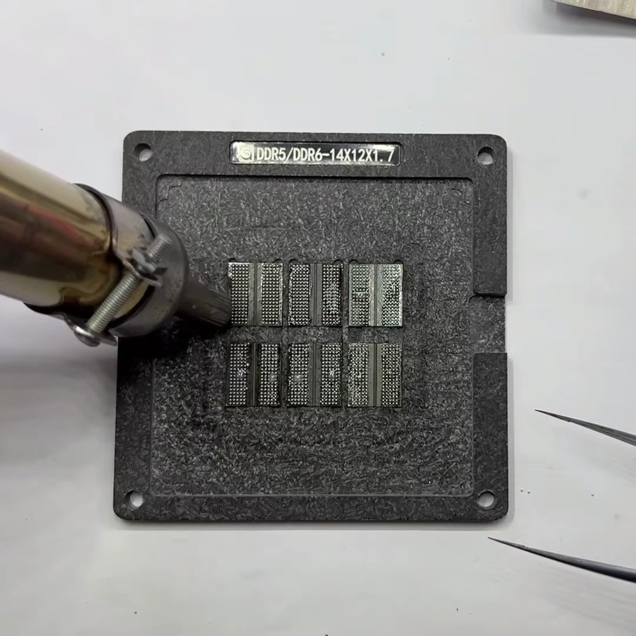 AMAOE BGA Reballing Vorlage für DDR5 DDR6 BGA170 BGA180 BGA266 VRAM Chip Positionierung Platte zur Motherboard Reparatur - Bild 2