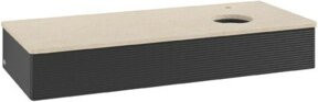 V&B Waschtischunterschrank Antao mit Frontstruktur in Blau, B/T/H: 120 x 50 x 19 cm - Bild 1